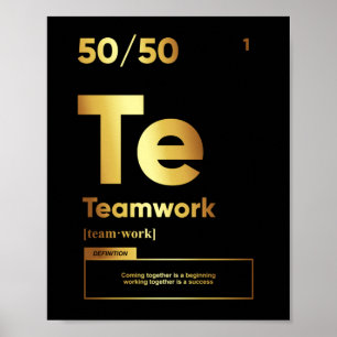 Definitie van teamwerk MOTIVATIE POSTER