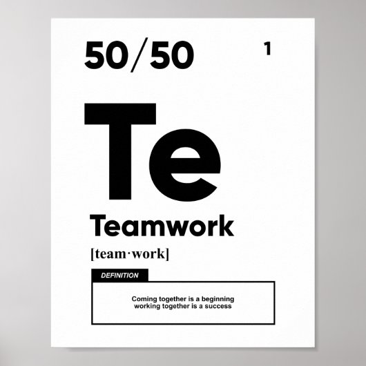 Definitie van teamwerk | MOTIVATIE Poster (Voorkant)