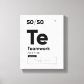 Definitie van teamwerk | Motivatie Quote Wall Art Canvas Afdruk (Voorkant)