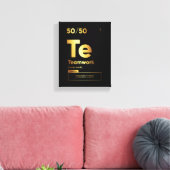 Definitie van teamwerk | Motivatie Quote Wall Art Canvas Afdruk (Insitu (Woonkamer))