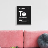 Definitie van Teamwerk | Motiverende Poster Canvas Afdruk (Insitu (Woonkamer))