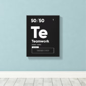 Definitie van Teamwerk | Motiverende Poster Canvas Afdruk (Insitu (Houten vloer))