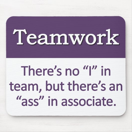 Definitie van teamwerk muismat (Voorkant)