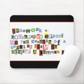 Definitie van teamwerk muismat (Met muis)
