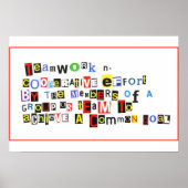Definitie van teamwerk poster (Voorkant)