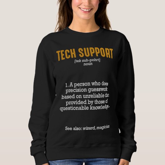 Definitie van technische ondersteuning IT-technicu Trui (Voorkant)