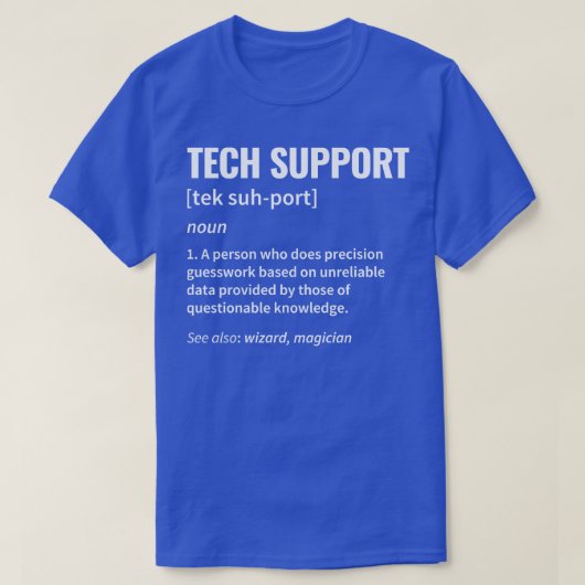 Definitie van technische support t-shirt (Design voorkant)