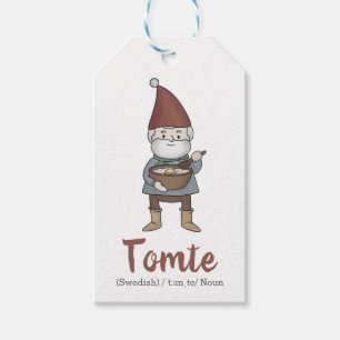 Definitie van Tomte Gnome Cadeaulabel