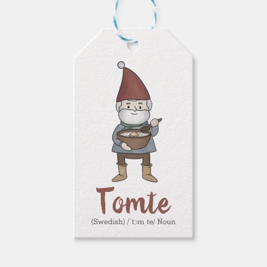 Definitie van Tomte Gnome Cadeaulabel (Voorkant)