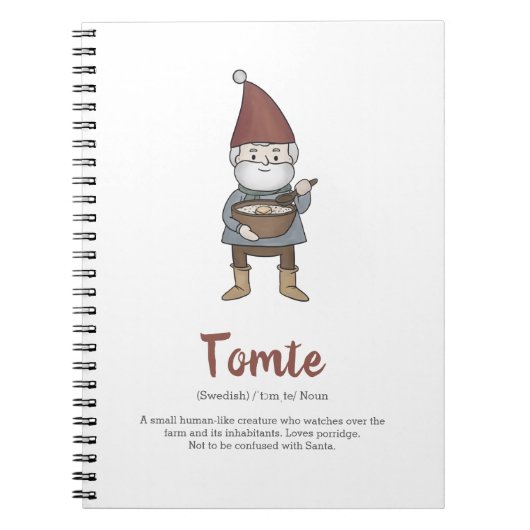 Definitie van Tomte Gnome Notitieboek (Voorkant)