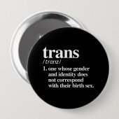 definitie van trans - LGBT Definitions - Ronde Button 4,0 Cm (Voorkant /achterkant)