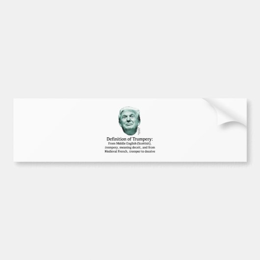 Definitie van trumperie bumpersticker (Voorkant)