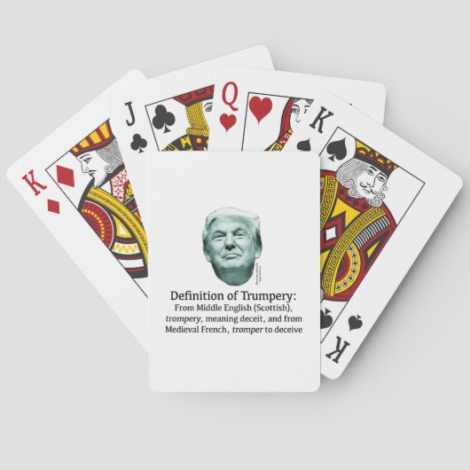 Definitie van trumperie speelkaarten (Achterkant)