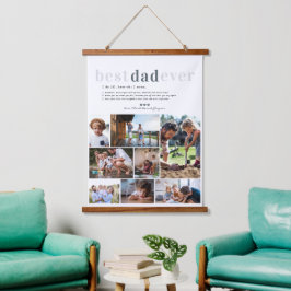 Definitie van vader | 8 foto's gepersonaliseerd hangend wandkleed