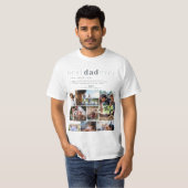 Definitie van vader | 8 foto's gepersonaliseerd  t-shirt (Voorkant volledig)
