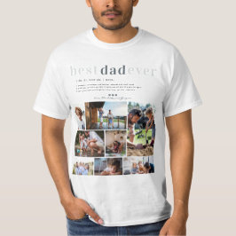 Definitie van vader | 8 foto's gepersonaliseerd t-shirt