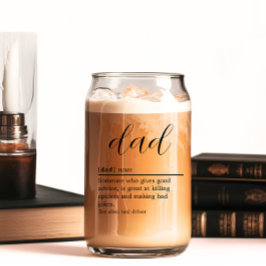 Definitie van vader bierblikje glas