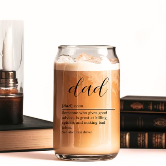 Definitie van vader bierblikje glas