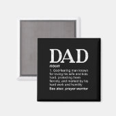 Definitie van vader Vaderdag Christelijke papa Magneet (Voorkant / Achterkant)
