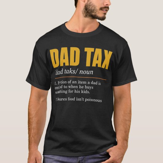Definitie van vadersbelasting voor mannen, leuke v t-shirt (Voorkant)