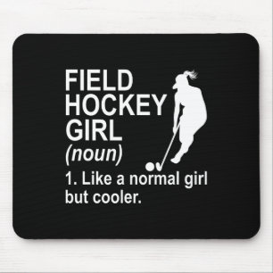 Definitie van veldhockeymeisje muismat