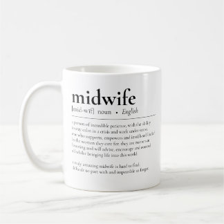 Definitie van verloskundige Doula Dank u wel Koffiemok