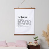 Definitie van Verraad Funny Versie Hangend Wandkleed (Slaapkamer)