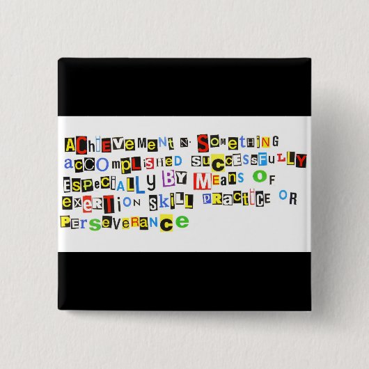 Definitie van verwezenlijking vierkante button 5,1 cm (Voorkant)