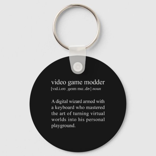 Definitie van videospelmodificator - Videospelmodi Sleutelhanger (Voorkant)
