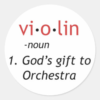 Definitie van Violin Ronde Sticker