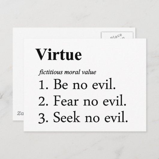 Definitie van virtueel briefkaart (Voorkant / Achterkant)