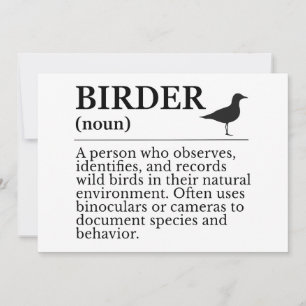 Definitie van vogelaar - waarnemer van wilde vogel kaart