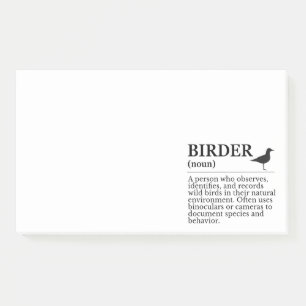 Definitie van vogelaar - waarnemer van wilde vogel post-it® notes