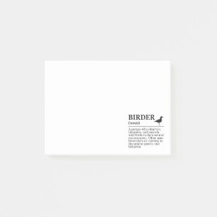 Definitie van vogelaar - waarnemer van wilde vogel post-it® notes