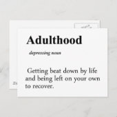 Definitie van volwassenheid briefkaart (Voorkant / Achterkant)