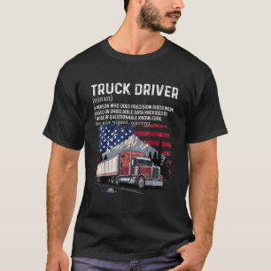 Definitie van vrachtwagenchauffeur Beste vrachtwag T-shirt