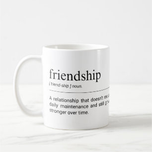 Definitie van Vriendschap Schattige Beste Vriend Q Koffiemok