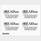 Definitie van vrijheid rechthoekige sticker (Vel)