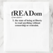 Definitie van vrijheid rechthoekige sticker (Tas)