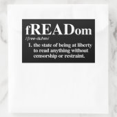 Definitie van vrijheid rechthoekige sticker (Tas)