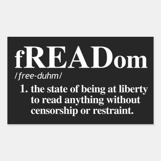 Definitie van vrijheid rechthoekige sticker (Voorkant)