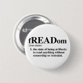 Definitie van vrijheid ronde button 5,7 cm (Voorkant /achterkant)