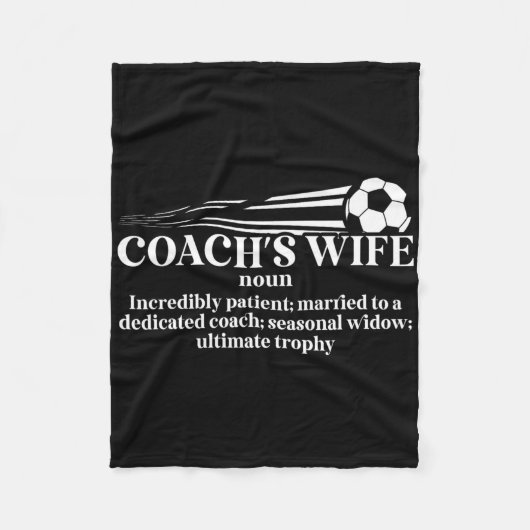 Definitie van vrouw van voetbalcoach Echtgenote va Fleece Deken (Voorkant)