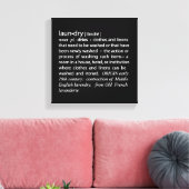 Definitie van Wasserij Crisp Black & White Canvas Afdruk (Insitu (Woonkamer))