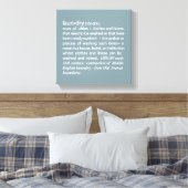 Definitie van Wasserij Crisp Blauw & Wit Canvas Afdruk (Insitu (Slaapkamer))