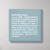 Definitie van Wasserij Crisp Blauw & Wit Canvas Afdruk (Voorkant)