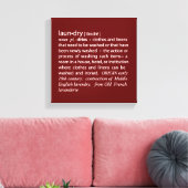 Definitie van Wasserij Crisp Rood & Wit Canvas Afdruk (Insitu (Woonkamer))