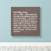 Definitie van Wasserijbord in Mocha Brown & White Canvas Afdruk (Insitu (Houten vloer))