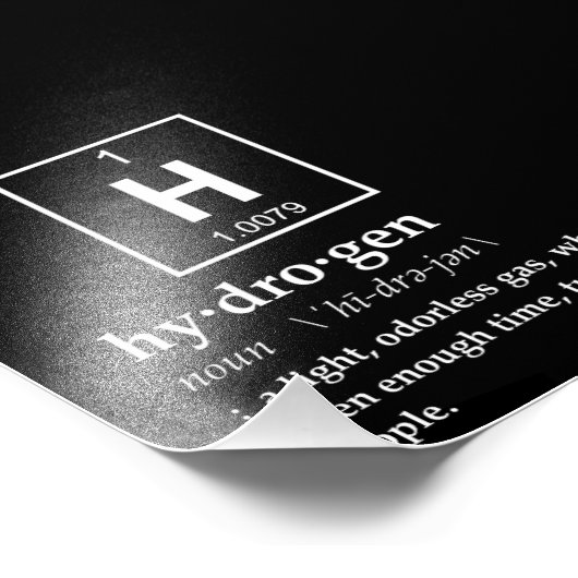 Definitie van waterstof foto afdruk (Hoek)