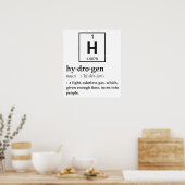 Definitie van waterstof poster (Keuken)